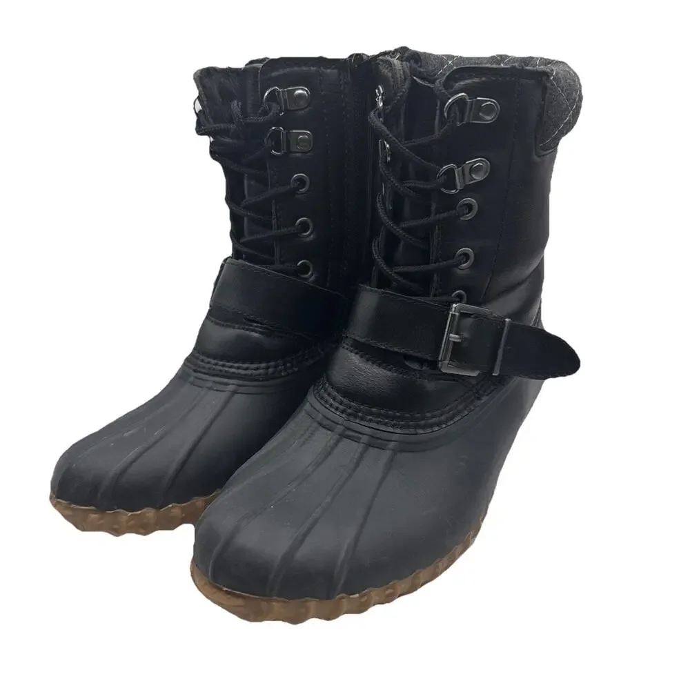 Size 7W - Women’s Portland Boot Company - Rubber Boots - Black